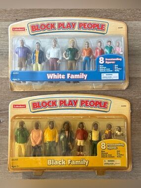 Vintage Lakeshore Block Play People Family Figure Sets AA201 AA205 Lot 2 Packs